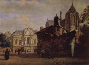 Jan van der Heyden Baroque palaces and the Cathedral oil painting